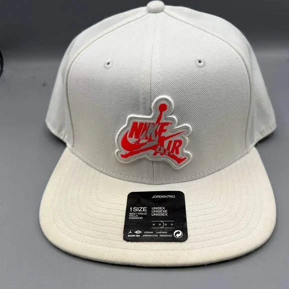 Air Jordan Pro‎ Hat Men White Embroidered Logo Jumpman Nike Snap Back Cap