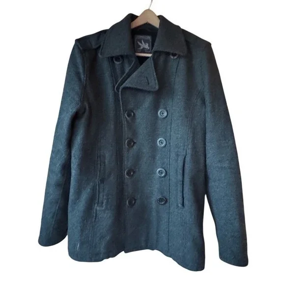 I. Spiewak & Sons Peacoat Wool Grey Thinsulate Men's Size Large Stadium