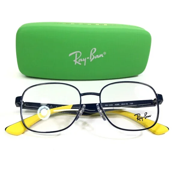 Ray-Ban Eyeglasses Frames RB1059 4088 Yellow Navy Blue Square Full Rim 49-16-135