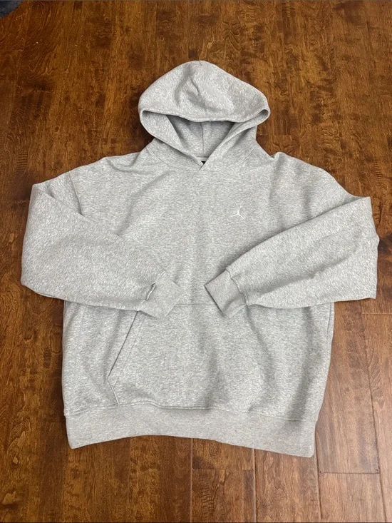 Jordan Gray Pullover Hoodie with Subtle Jumpman