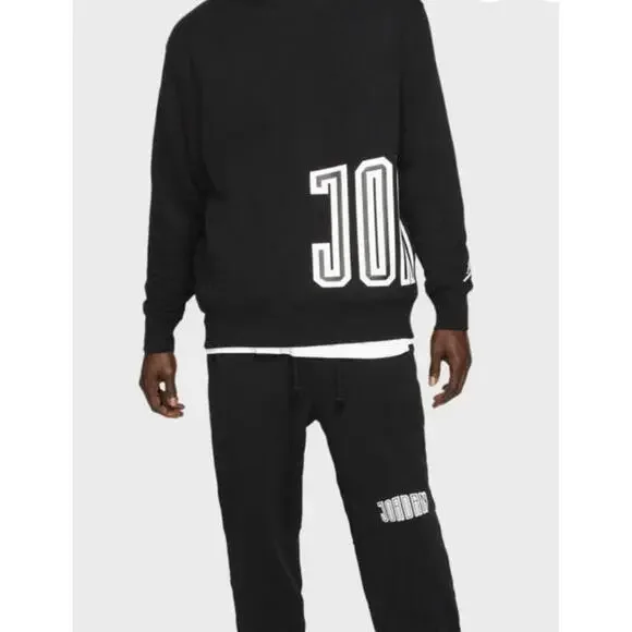 Nike $80 Air Jordan Sport DNA Fleece Pullover Hoodie Men’s  Black M  DV7724