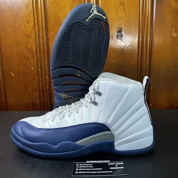 Jordan 12 French Blue & White 2025 Release Size 10 Men (CT8013-114) NO BOX USED