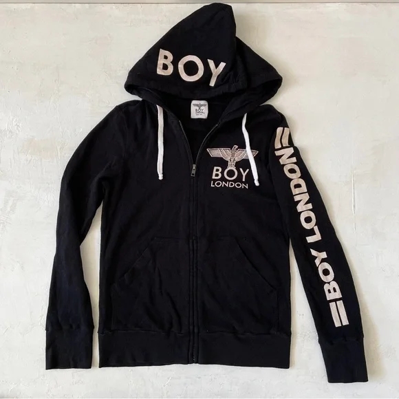 Boy London Black Kids Hoodie Jacket Size S