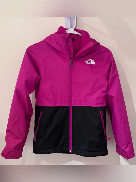 The North Face Hot Pink Fleece Jacket with Hood