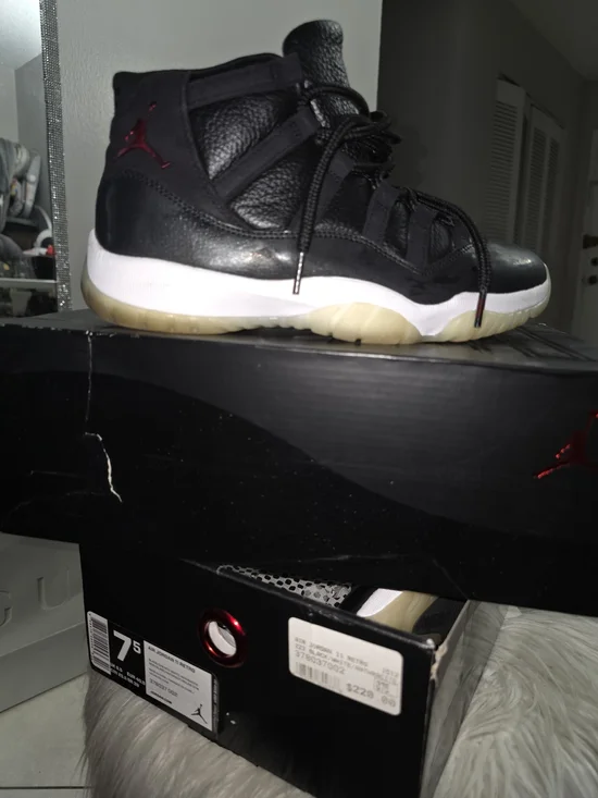 Jordan Black High-Top Sneakers with Red Jumpman