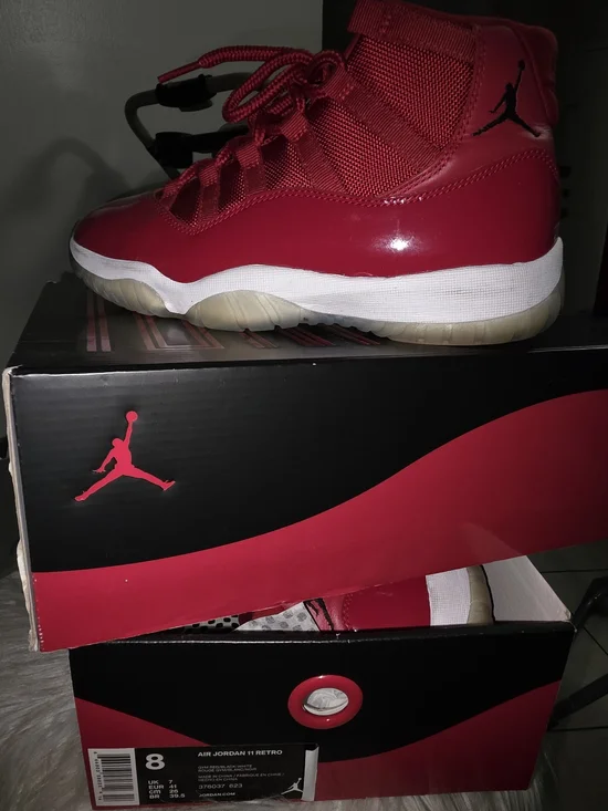 Jordan Red High-Top Basketball Sneakers