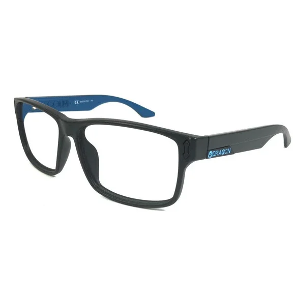 Dragon Eyeglasses Frames COUNT DR512S 008 Matte Black Blue Rectangle 58-15-140
