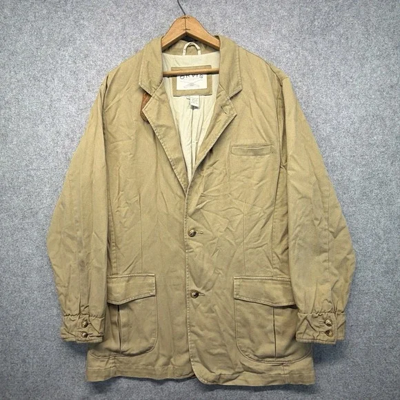 Vintage Orvis Chore Coat Men's Large Canvas Jacket Worker Utility Size 42L
