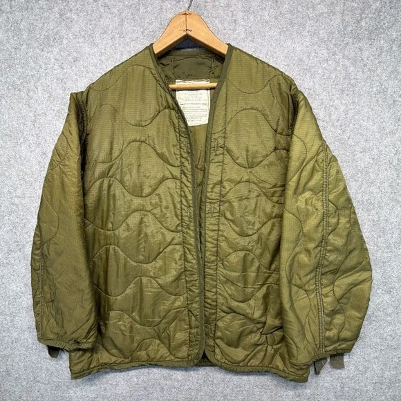 Cold Weather Field Coat Liner Men's Small Smokers Jacket Green Puffer Woobie