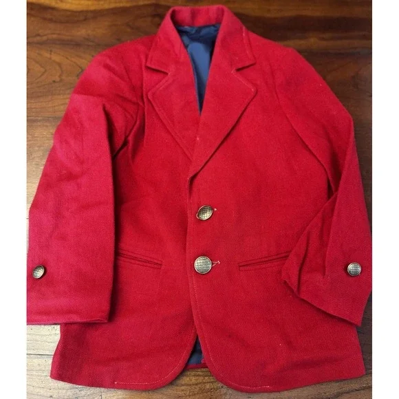 Imp Originals Boys‎ Size 6 Red Wool Blazer