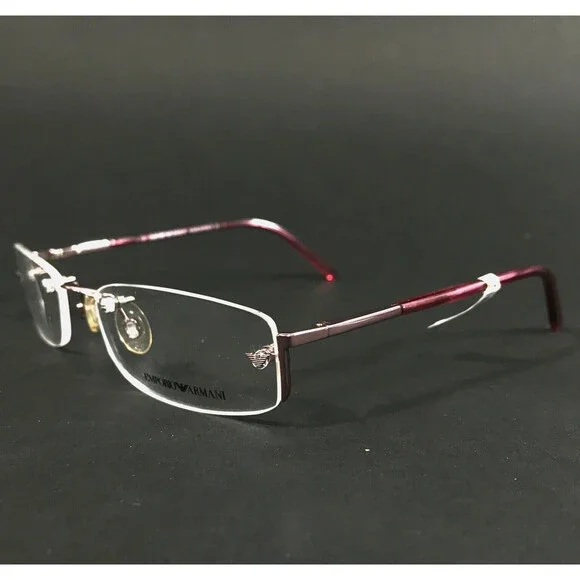 Emporio Armani Eyeglasses Frames EA9084 GW5 Purple Pink Half Rim 51-17-130