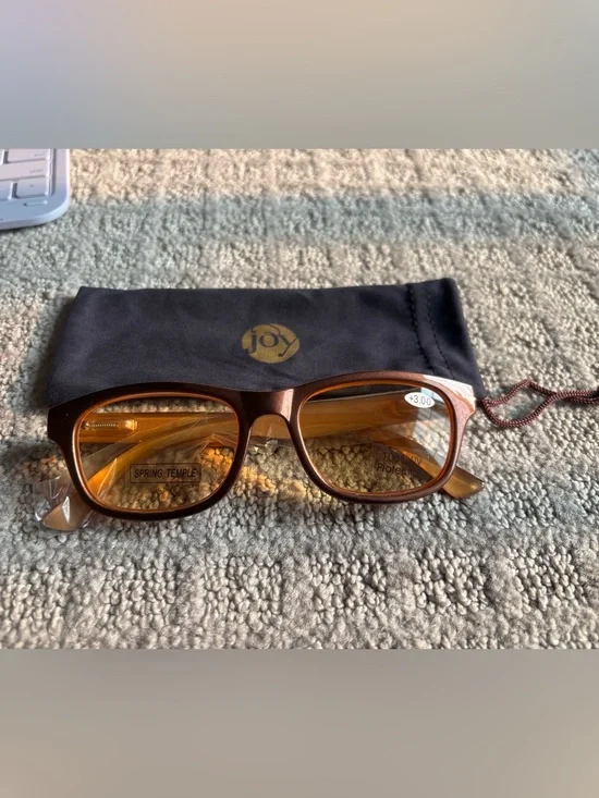 Joy Reading Glasses Brown/Orange +3.00