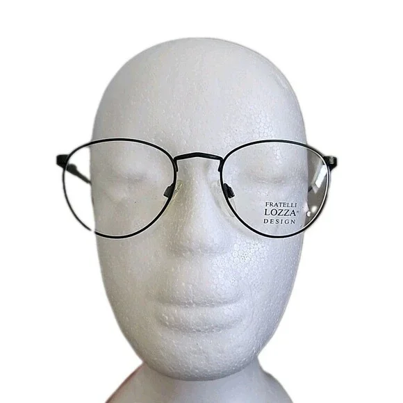 Fratelli Lozza Eyeglasses Frame Plymouth Round Metal 49-19 135 Green Ivy Italy