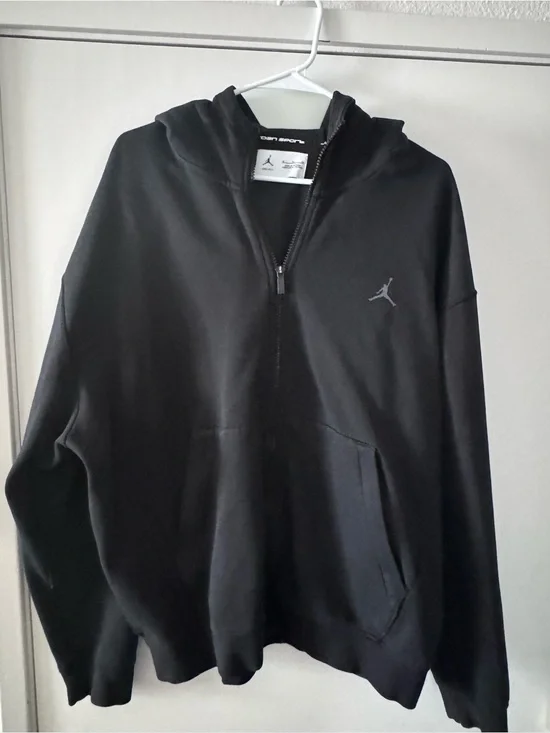 Nike Jordan Black Full-Zip Hoodie with Jumpman Logo