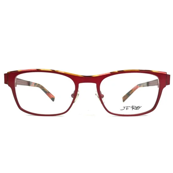 J.F. Rey Eyeglasses Frames JF2552 3090 Matte Red Orange Brown Tortoise 50-19-138