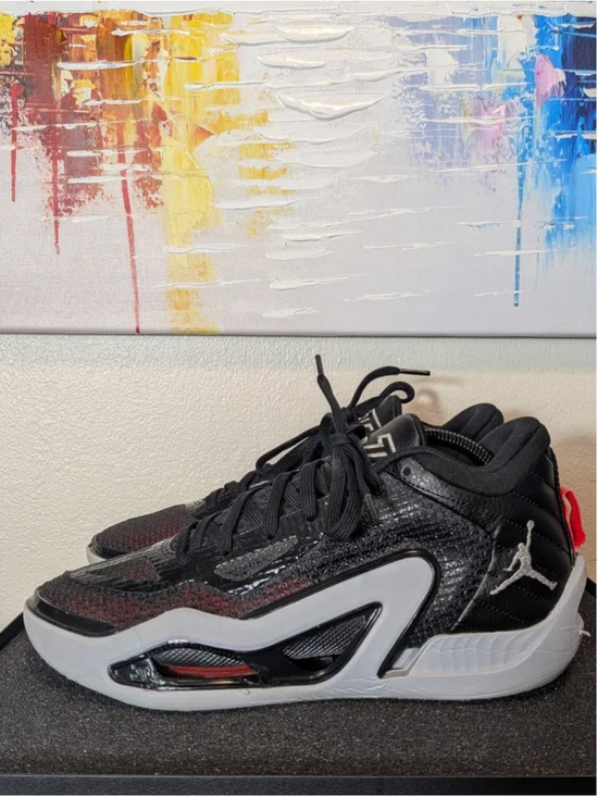 Jordan Tatum 1 Zoo Black University Red Men's Basketball Shoes DZ3323-001 US 8.5