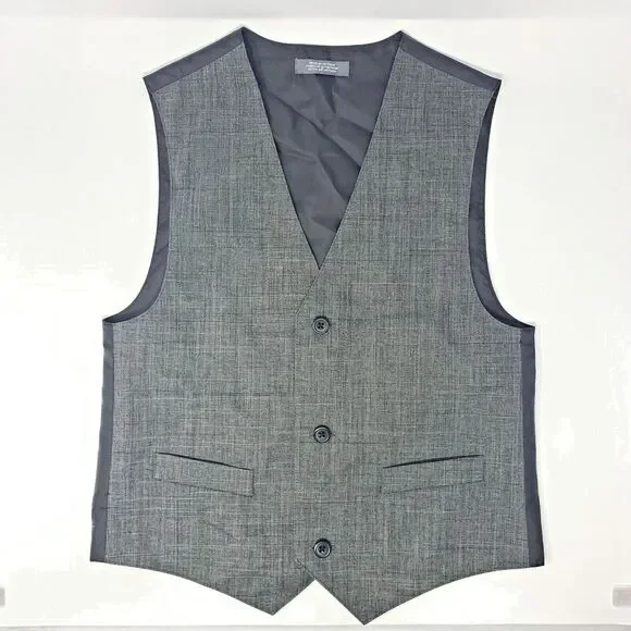 Van Heusen Black & Gray Vest‎ 3 Button Front Boys Shirt Size 12