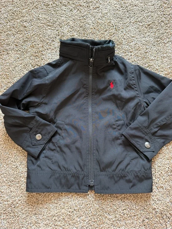 POLO RALPH LAUREN Navy Full-Zip Lightweight Rain Jacket with Zip Out Hood