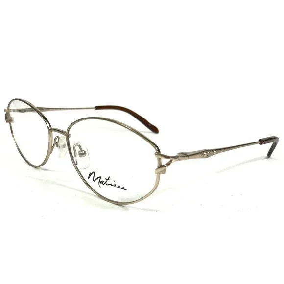 Matisse Eyeglasses Frames MA 524 MATTE GOLD Round Oval Full Wire Rim 55-16-135