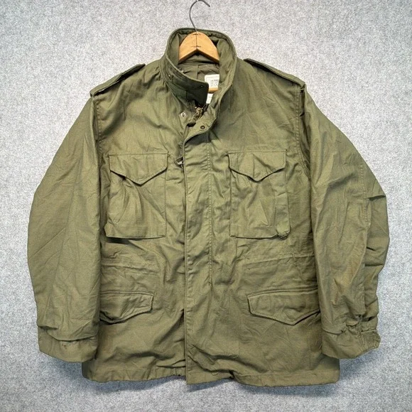 Alpha Industries M65 Field Jacket Olive Mens Large Cold Weather USA 70s 80s