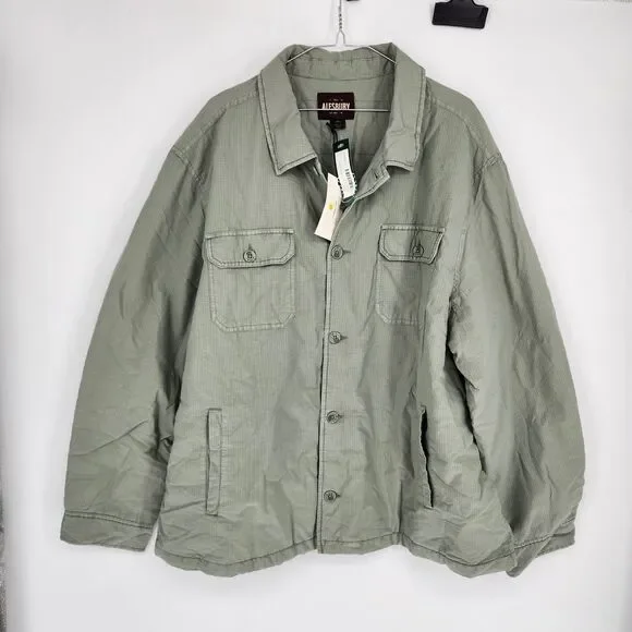 Alesbury Men's Green XXL Garment Dyed Ripstop Jacket NWT