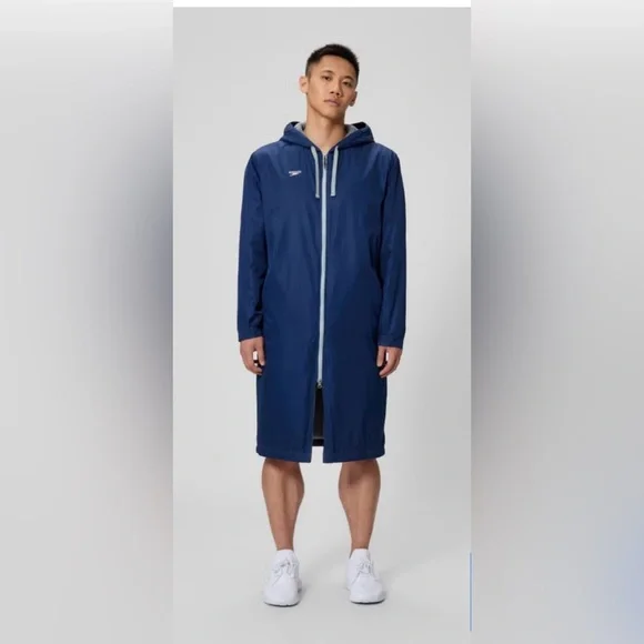 Speedo Unisex Team Parka Navy Long Hooded Navy XS