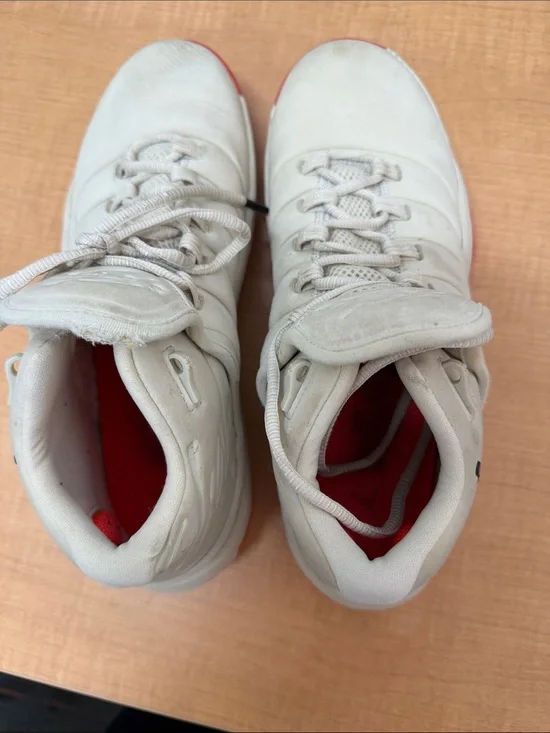 Jordan Men’s White Athletic Shoes with Red Interior