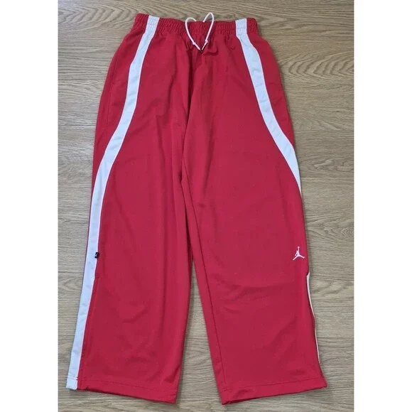 Nike Air Jordan Pants Mens XL Red Striped Baggy Basketball Performance Athletic