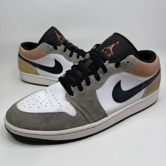 Nike Air Jordan 1 Low SE Flight Club Mens 13 White Grey Peach DX4334-008