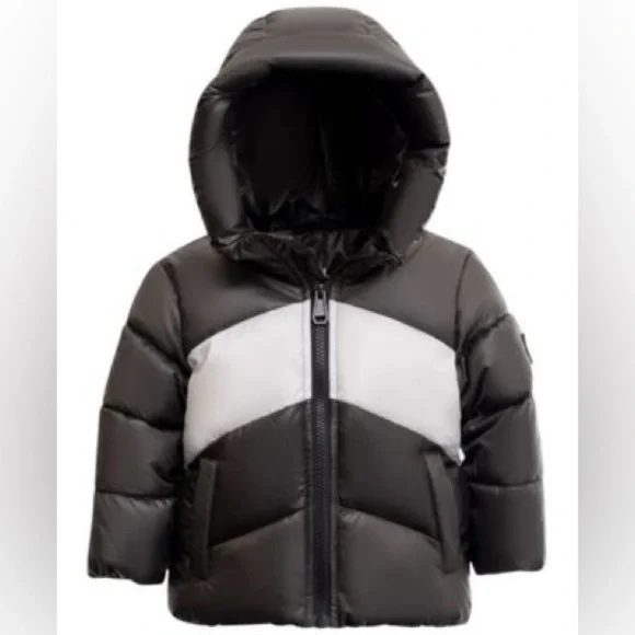 Michael Kors Baby Boys Heavy Weight Chevron Stripe Puffer Jacket