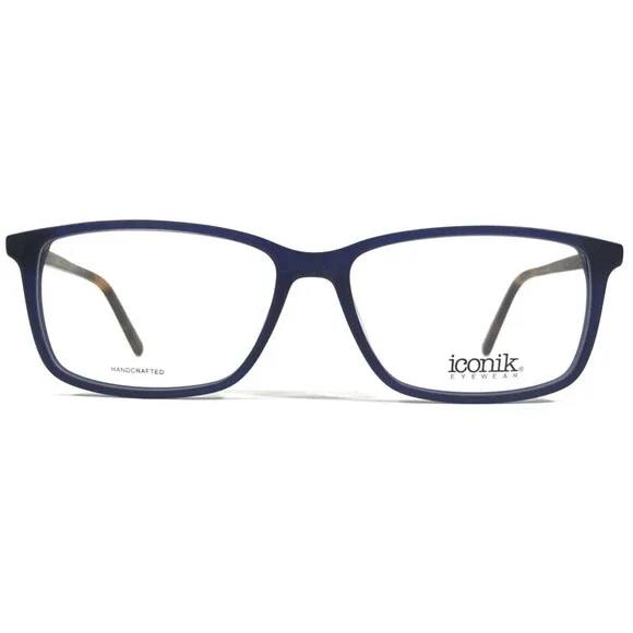 Iconik Eyeglasses Frames Ethan C3 Blue Tortoise Square Full Rim 54-15-140