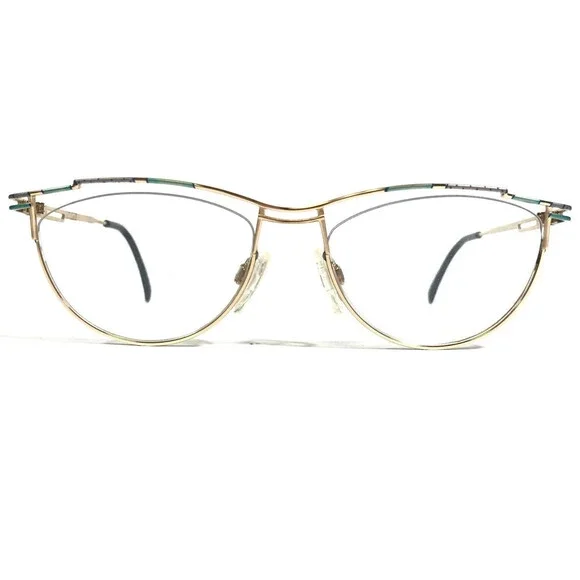 Cazal Eyeglasses Frames MOD 113 Col.776 Green Gold Round Full Rim 51-17-135