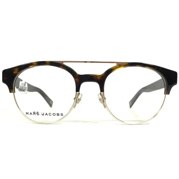 Marc Jacobs Eyeglasses Frames 316 086 Tortoise Gold Round Full Rim 49-20-145