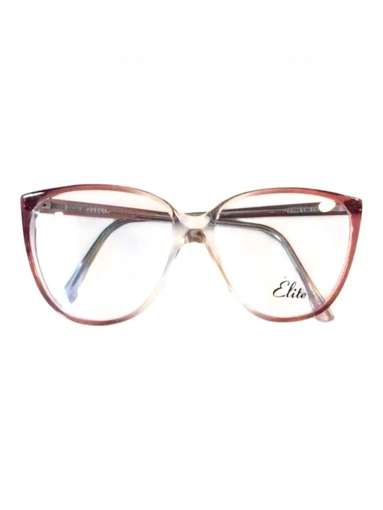 1980’s Vintage‎ Cateye Eyeglasses in Pink/Clear, Oversized, Deadstock/Unworn