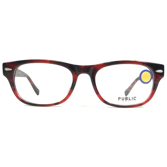 Public Eyeworks Eyeglasses Frames VENTURA-C03 Red Tortoise Rectangular 54-19-145