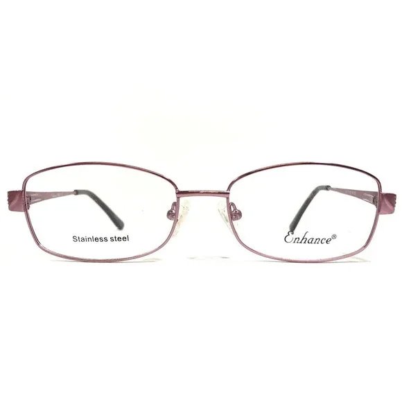 Enhance Eyeglasses Frames 3870 ROSE Rose Gold Rectangular Wire Rim 53-17-140