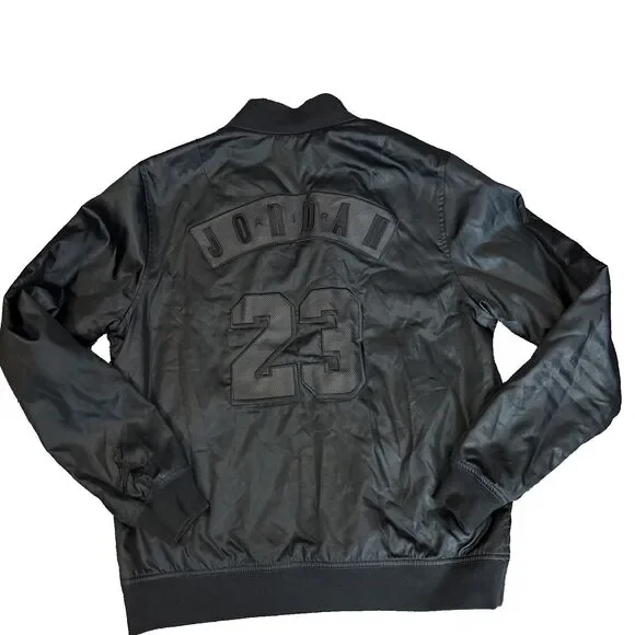 Air Jordan 23 Varsity Jacket Black Basketball Patch Men’s L 833918-010