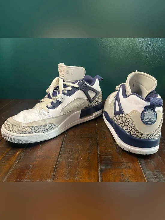 Nike Air Jordan Spizike Low White Midnight Navy Grey FQ1759-140 Men’s Size 8