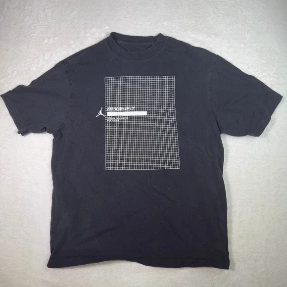 Jordan Engineered For Flight Graphic T Shirt Black Mens Size‎ Medium