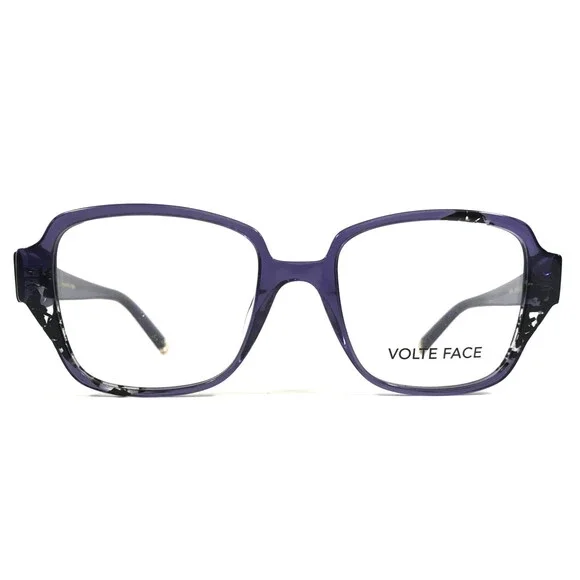 Volte Face Eyeglasses Frames TARA 2001 BI Purple Black Square Full Rim 52-19-140