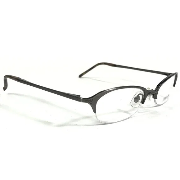 Matsuda Eyeglasses Frames 10208 AGR Brushed Gunmetal Gray Cat Eye 49-19-142