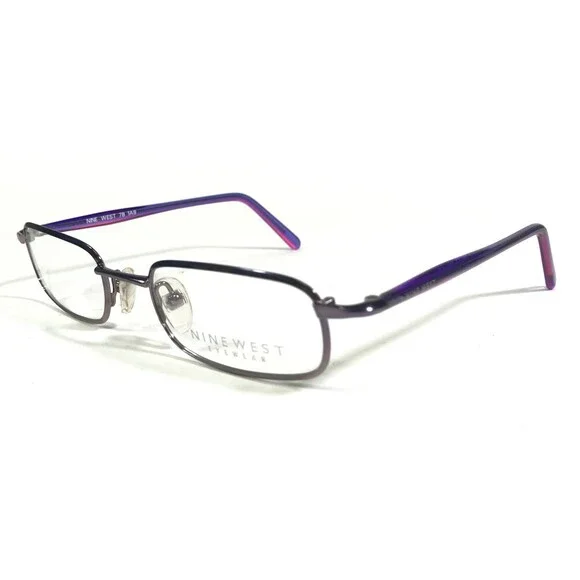 Nine West Petite Eyeglasses Frames 78 1A9 Purple Rectangular 48-19-130