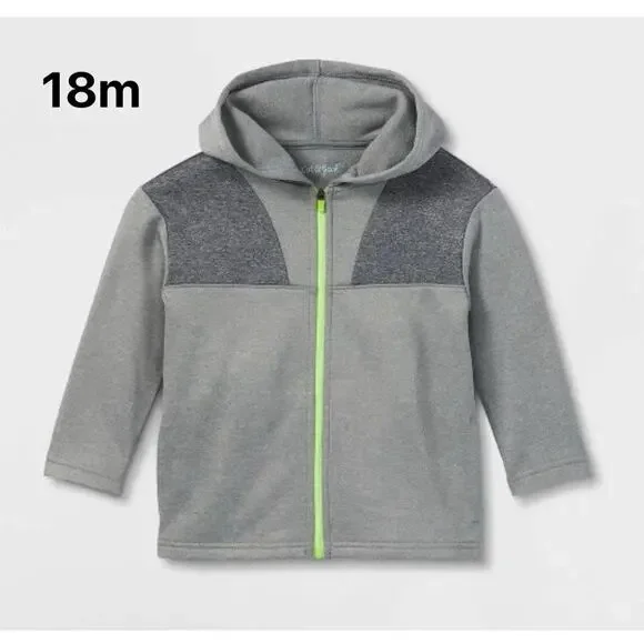 Cat&Jack Jacket Toddler Kids Boy Fleece Casual Lightweight Sweatshirt Hooded 18m