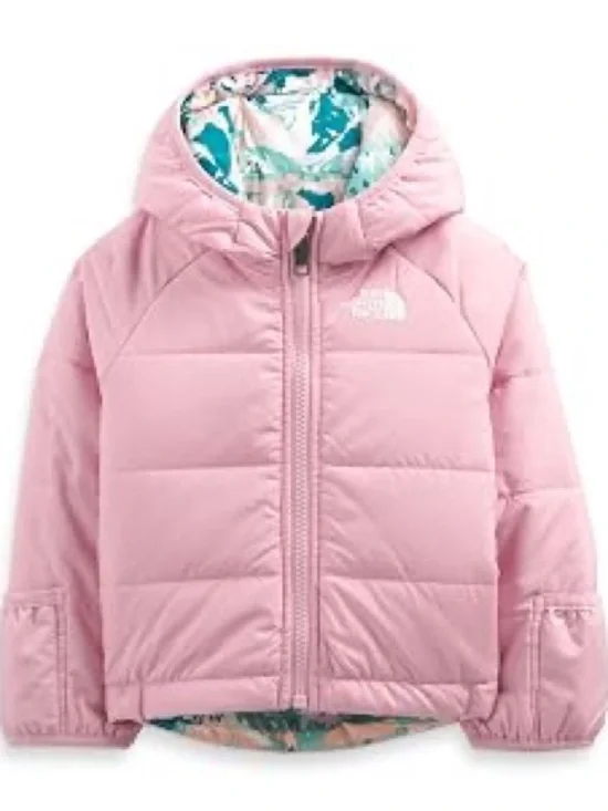 The North Face Reversible Perrito Hooded Jacket (Infant) Cameo Pink 6-12 Months