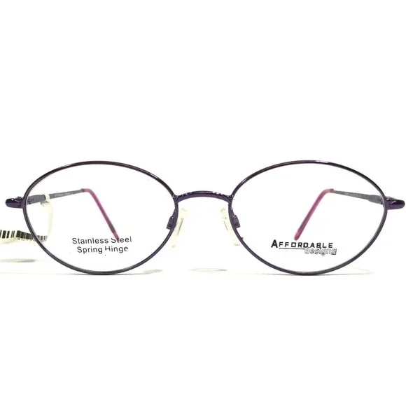 Affordable Designs Eyeglasses Frames AGNES LILAC Purple Round Wire Rim 52-18-135