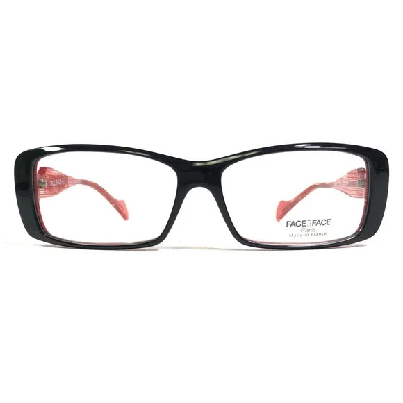 Face a Face Eyeglasses Frames PEARL 5 COL 3011 Black Red Square 57-14-130