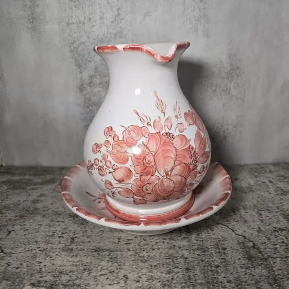 Soufflenheim Alsace pottery Pitcher/ decorative dishes Signed by Henri Siegfried