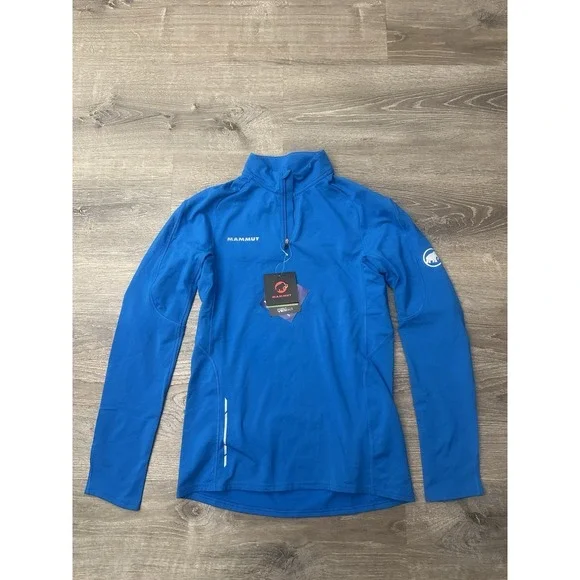 Mammut MTR 141 Thermo Long Sleeve Zip Men's Small Blue Quarter Zip