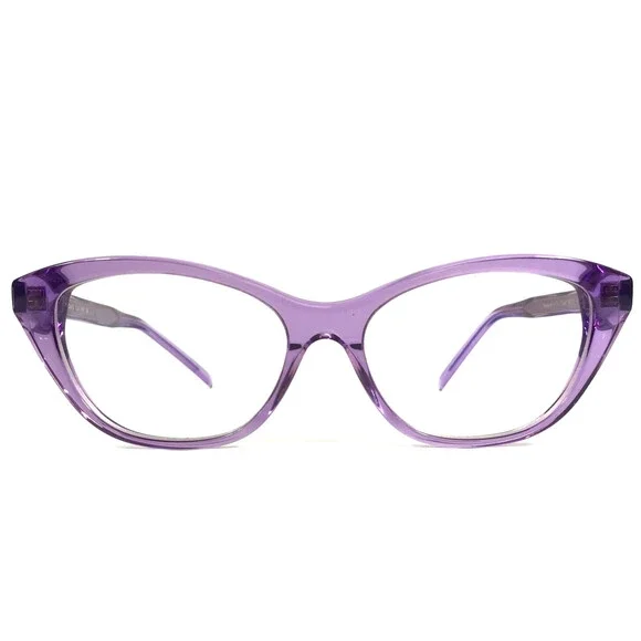 Tom Davies Eyeglasses Frames TD675 Col. 1938 Clear Purple Cat Eye 53-16-140