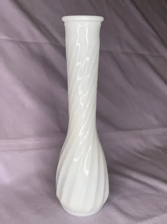Vintage Hoosier Milk Glass Vase Number 4094 White 9 Inch White